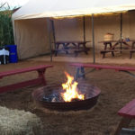 Fire pits at the maze